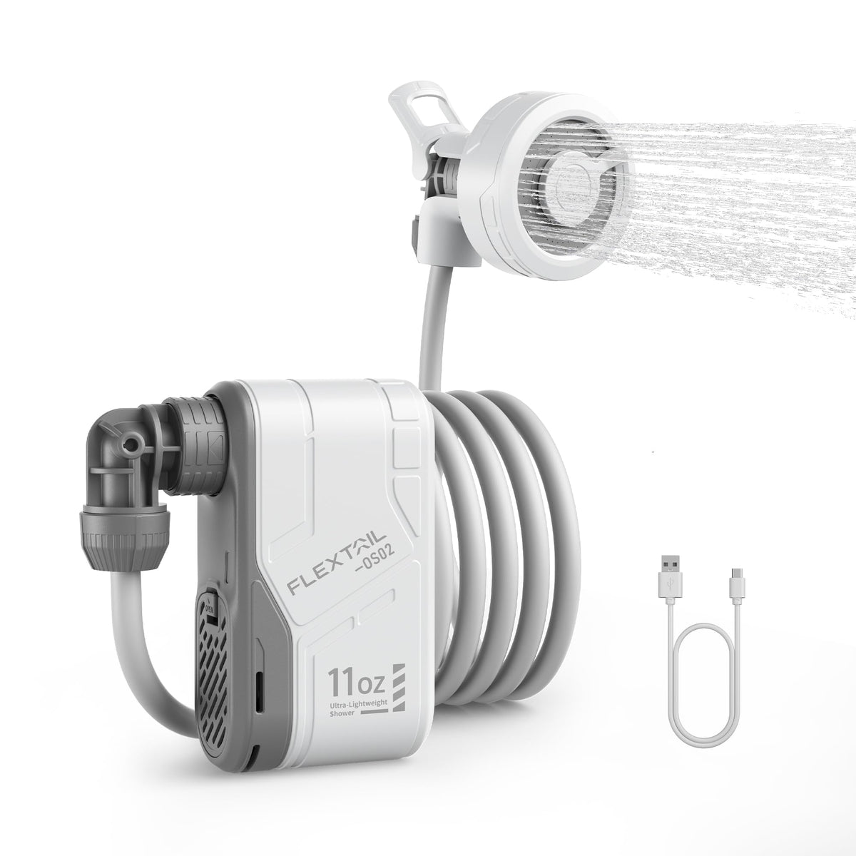 MAX Shower Portable Shower for Camping, Rechargeable Outdoor Camping Shower, Portable Shower Pump with USB-C,Shower Pump for Hiking, Car wash, Pet Cleaning, Beach Vacations