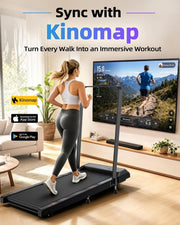 Walking Pad Treadmill 10% Incline, Foldable Handle, Under Desk Treadmill