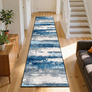 Colorful Leaf Branch Runner Rugs for Hallway, 3.3x10ft, Colorful Botanical Printed Pattern Entrance Carpets, Machine Washable Fade Resistant Home Decor Mats for Bedroom