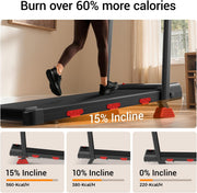 17% Incline Walking Pad with Handle Bar