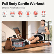 16-Level Scull-Style Magnetic Rowing Machine, App-Ready Monitor, Standard Seat, Charcoal, 250 lb Capacity