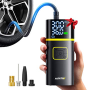 150PSI Tire Inflator Portable Air Compressor, 5X Faster Air Pump 40L/min Tire Inflator for Car Tires, Bikes and Motorcycles, Auto Shut-off, Digital Display Pressure Gauge, LED Light