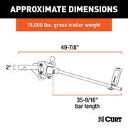 17501 TruTrack 4P Weight Distribution Hitch, Sway Control, 15,000 lb