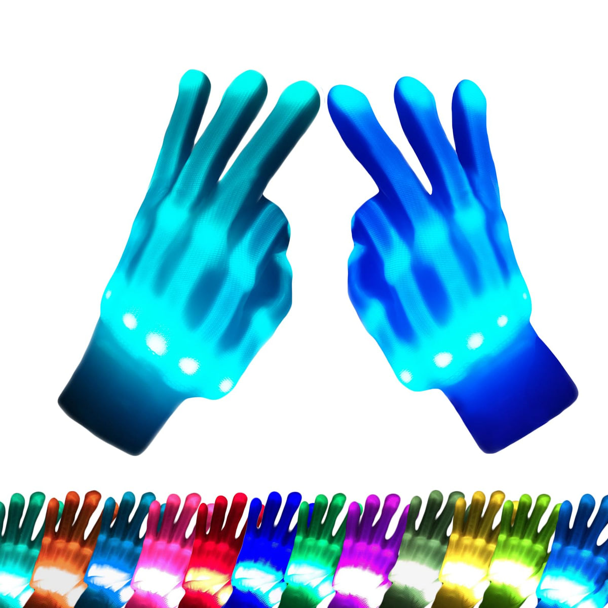 COLEDRE Kids Toys 12 Colors LED Gloves Cool Toys for Age 5-7 8-12 Years Old | Halloween Costumes Christmas Stocking Stuffers