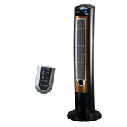 Oscillating Tower Fan, Remote Control, Ionizer, 3 Speeds, Timer, for Bedroom, Office, Kitchen 42", Black, T42950