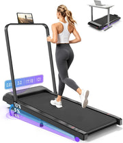 Walking Pad Treadmill 10% Incline, Foldable Handle, Under Desk Treadmill