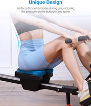 16-Level Magnetic Rowing Machine with Extended Slide Rail, LCD Monitor, Standard Seat, Charcoal, 300 lb Capacity