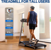 Home Treadmill 400+LB Capacity, 4.0HP Heavy Duty Treadmill Foldable