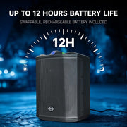 Y1X-120 Battery Powered Portable PA System, 114dB, 240W, Black
