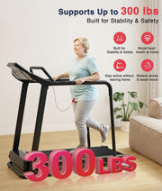 Treadmill for Seniors - 0.3mph Slow Start,Front & Long Handrails