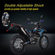 Templar X 250cc 6 Speed Dirt Bike with Zongshen Engine Pit Bike Gas Dirt Bikes Adult Pitbike, Big 21"/18" Wheels! (Red)