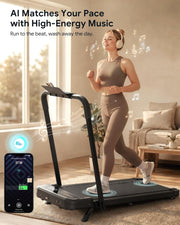 Smart 11% Incline Treadmill, Walking Pad with AI Smart APP