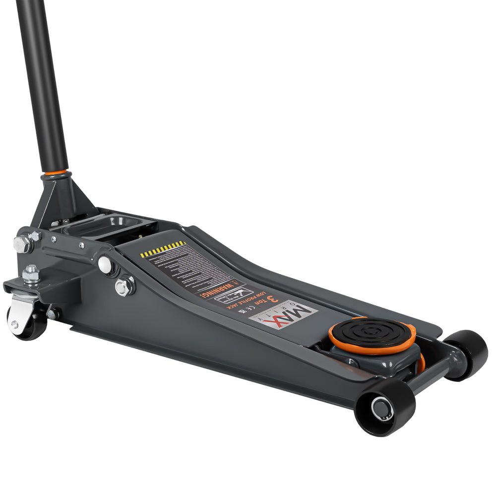 3-Ton (6600lbs) Low Profile Hydraulic Heavy-Duty Steel Floor Jack with Dual Pistons Quick Lift Pump, Home and Workshop Car Maintenance for Various Vehicles (Random Color, 3 Ton Low Profile)