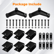 Tandem Trailer Suspension Kit for 6,000 lbs Axle – 3,000 lbs 5 Leaf Springs & Hanger Set