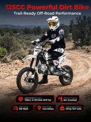 FX125-14 Gas Dirt Bike 125cc 4-Stroke Pit Bike Zongshen 14/12 Tires