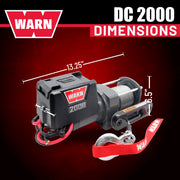 DC Series 12V Electric Winch with 2000 lb Pulling Capacity - 92000