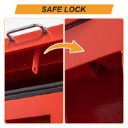 48" Truck Tool Box,Heacy Duty Metal Storage Organizer with Strong locking tongue,Trailer Tongue Box with Safe Hinge, for Truck,Pickup,RV,Garage,Best gift for family and friend,Red Power Coating