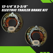 12-1/4" x 3-3/8" Electric Trailer Brake Compatible with 9000-10000Lbs General Duty Axles with 7 Bolt Mounting OE# 023-450-00 023-450 023-451-00 023-451 Left & Right