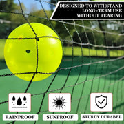 Portable Pickleball Net Set, 22FT Pickle Ball Net with Paddle Set of 4 Regulation Size Net, Weather Resistant Steel Frame, Outdoor Pickleballs and Carry Bag, Easy Setup for Driveway, Backyard