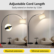 82" Tall Arc Floor Lamp for Living Room, Large Standing Arched Lamp