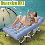 32" XXL Folding Camping Cot, Oversized Camping Cot for Adults Cots for Sleeping with Mattress with Carry Bag Folding Cot for Hiking Camping Indoor Office Vacation Easy to Set up