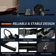 600LBS Heavy Duty Steel Motorcycle Carrier with Loading Ramp