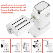 Electric Pasta Maker Machine, 3-in-1 Pasta Roller & Cutter Set, White Adjustable Thickness Settings for Fresh Spaghetti, Fettuccine, Lasagna Sheets with Compact Storage and Easy Cleanup