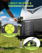 Electric Trailer Jack with Bubble Level, Power Tongue Jack 12V DC, 5000 lbs