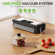 Vacuum Sealer for Food, 95kPa Food Saver Vacuum Sealer Machine, Dry/Moist Food, Automatic Food Sealer, Touch Display, Double Heat Seal (Gunmetal Steel)