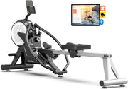 8-Level Foldable Magnetic Rowing Machine, LCD Monitor, Standard Seat, Black, 250 lb Capacity
