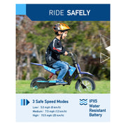 DK1 36V Electric Dirt Bike for Kids, 300W & 15.5 MPH, Ages 3-10