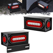 2Pcs Steel Trailer Light Boxes 2pcs Boat Trailer Guide on Post Pipe Light