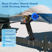 Boat Trailer Winch Post with Bow Stop Roller, 1200lbs Winch Included
