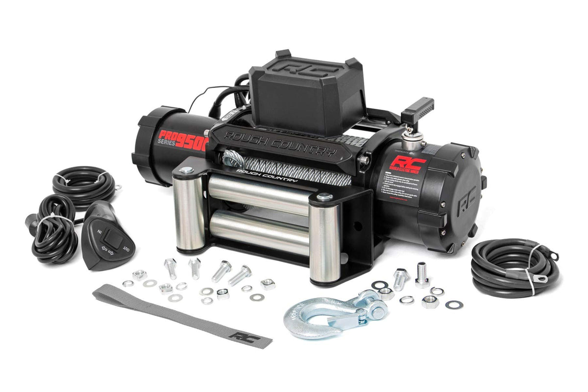 9,500LB Electric Winch with 100FT Steel Cable - IP67 Waterproof, 5.5HP Motor, Heavy-Duty Off-Road Recovery Winch for Trucks & Jeeps