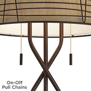 Marlowe 60 1/2" Tall Bronze Woven Metal Floor Lamp