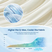 Cooling Comforter Seersucker Plaid Queen Size, Q-Max 0.45 Lightweight Cooling Blanket, Breathable Silk Smooth Summer Bedding Quilt for Hot Sleepers Night Sweats White