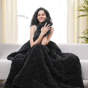 King Size Weighted Blankets for Adults 15lbs,Cream White,80" x 87"
