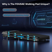 Walking Pad, 6.2MPH Under Desk Walking Pad with 10% Incline, Treadmills for Home with Double Frame, 2.75HP Brushless Drive Treadmill, 12 HIIT Programs, Remote Control, 350LBS Capacity