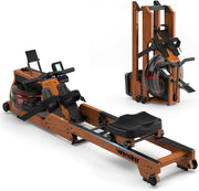 8-Level Foldable Magnetic Rowing Machine, App-Ready Monitor, Standard Seat, Black, 300 lb Capacity 284