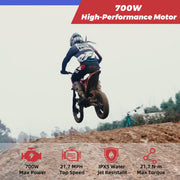 SX-E500 36V Electric Bike, 700W Electric Motorcycle 21.7 mph Max Speed & 15.5 Mile Range, 3-Speed Electric-Dirt-Bike for Kids Ages 4-8