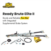 Ready Brute Elite II Tow Bar with Supplemental Brake System - 8,000 lbs Capacity, Heavy Duty Aluminum Body, US Made