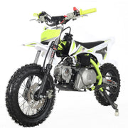 110cc Dirt Bike, Gas Powered Pit Bike with Automatic Transmission, Electric Start, 12"/10" Tires, Off-Road Dirt Bike for Youth(Green)