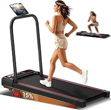 Walking Pad Treadmill with Handle Bar & Vibration Plate
