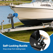Adjustable Boat Trailer Winch Stand with Roller, 1200LB Boat Winch Compatible with 2.7"-4" W x 5" H Trailer Tongues, Steel Winch Holder for Jet Ski, Sailboat, Speedboat, Fishing Boat