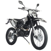 Titan DLX 250cc Gas Dirt Bike Pit Bike Adult Bike,Big 21"/18" Wheels, Zongshen Engine! (Black)