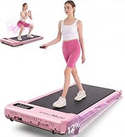 Walking Pad with 15% Incline, Foldable Treadmill with Handle & Desk
