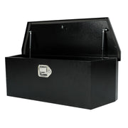 35"X12"X12" Truck Tool Box Black Heavy Duty Steel Metal Trailer Tongue Box Pick Up Storage Organizer w/Lock & Keys