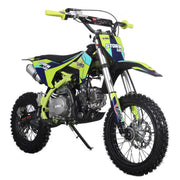 Storm 125cc Dirt Bike, 4-Stroke Gas Pit Bike with Automatic Transmission, Electric Start, 14"/12" Wheels(Black)