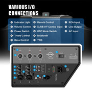 Y1X-120 Battery Powered Portable PA System, 114dB, 240W, Black
