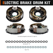 4Pcs 10" x 2-1/4" Electric Trailer Brake Assemblies for 3,500lbs, Left and Right